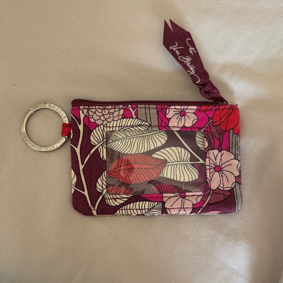 Vera Bradley Handbags - Vera Bradley Pink and Red Floral Wristlet / J36